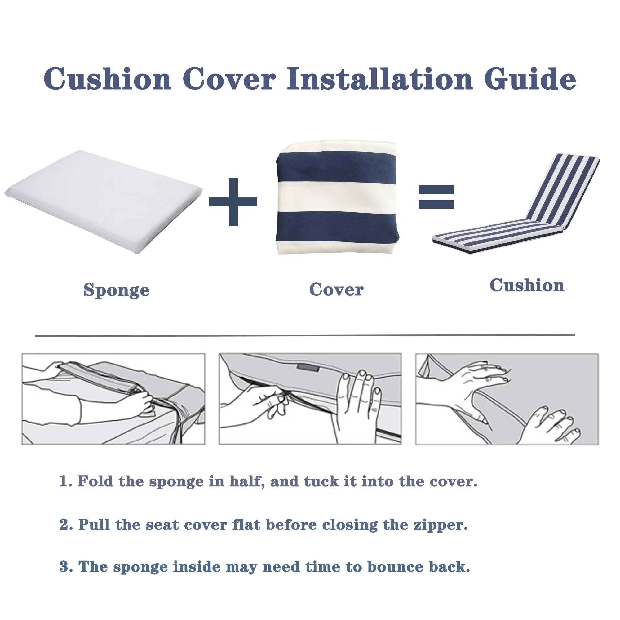 Outdoor Lounge Chair Cushion Replacement Seat Cushion X743998
