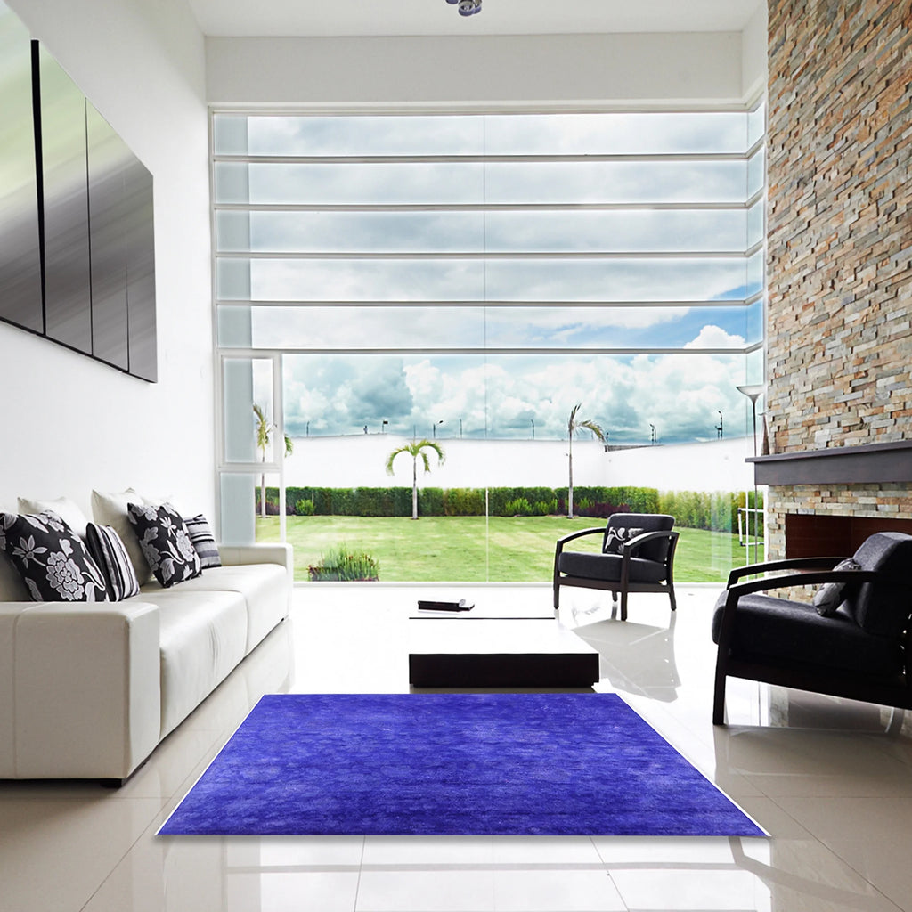 Blue Oriental Rectangle Area Rug 2' x 4' U68439