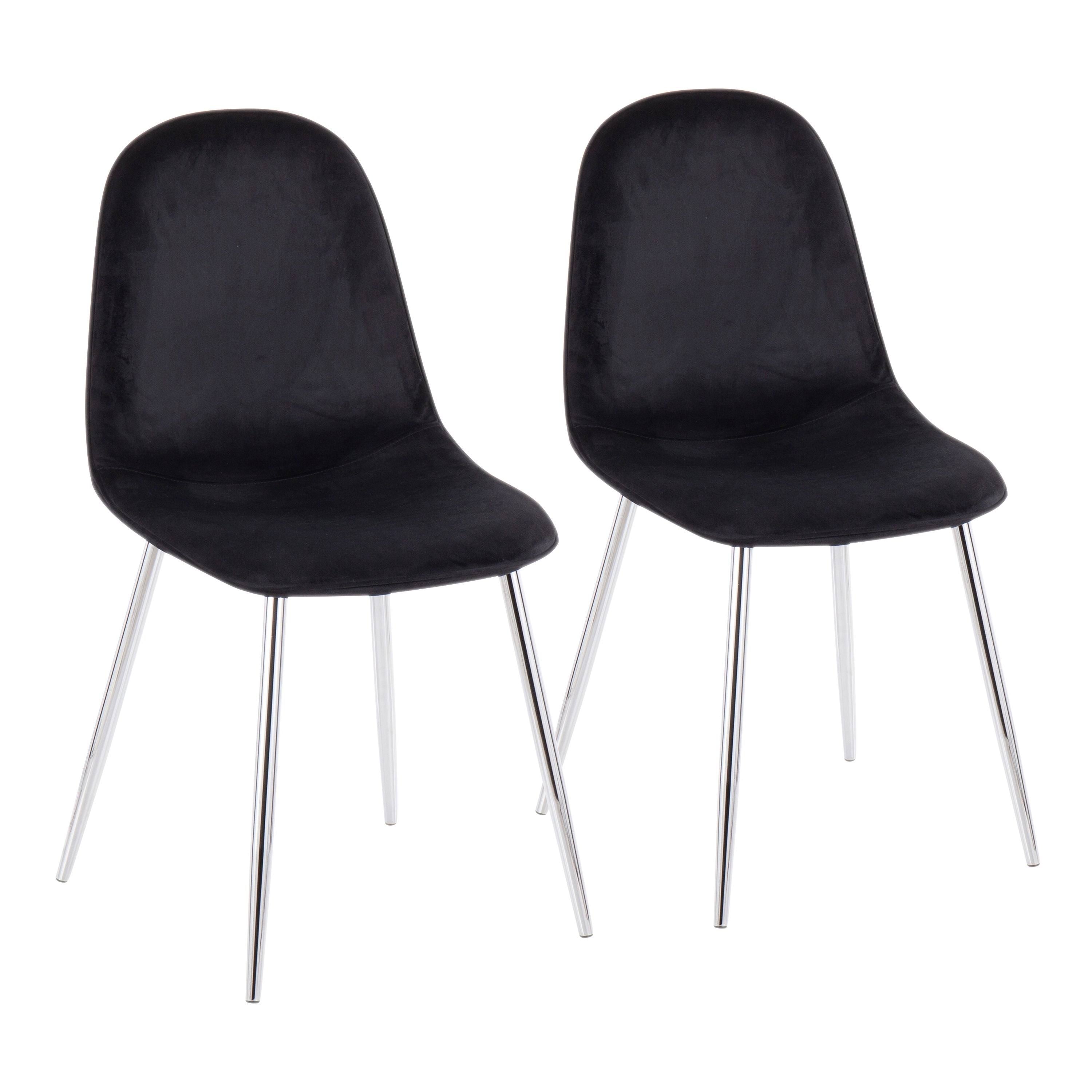 Cream Velvet Pebble Chair Set of 2 C529