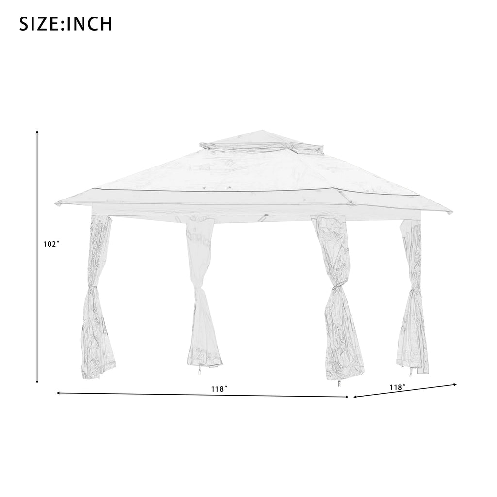 Outdoor Patio Gazebo Canopy with Soft Top H6417