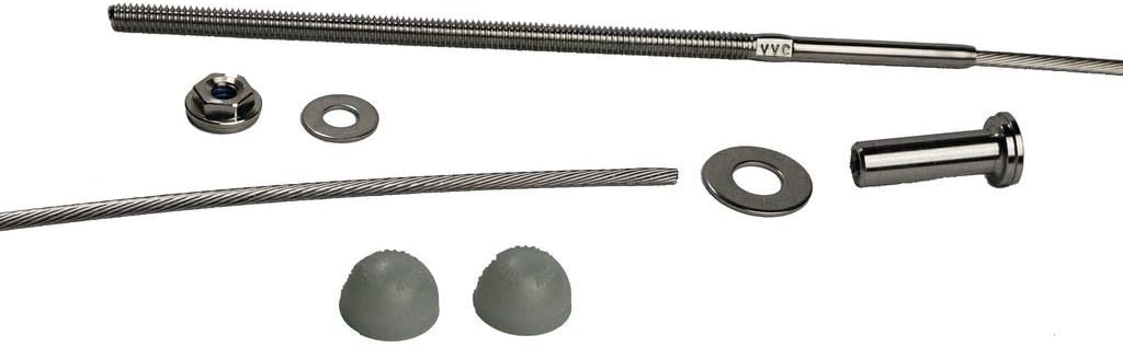 Stainless Steel Cable Railing Installation Kit for Deck Railing for 4x4 and 6x6 Posts, 1/8 Inch Cable, 25 Feet with Long Terminals and Stainless Chamfer Caps Q464