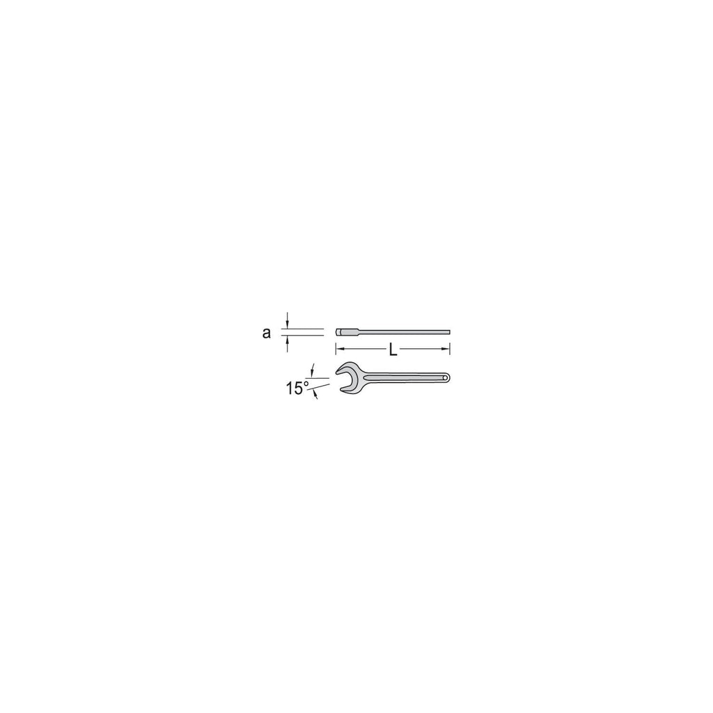 Single open ended spanner 50 mm Pack of 2 M39963