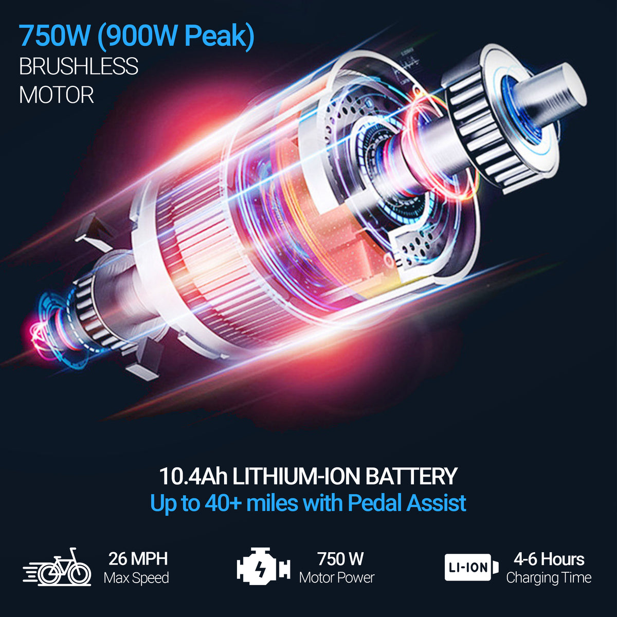 750W Motor Electric Bike with Shimano 7-Speed Gear I4243