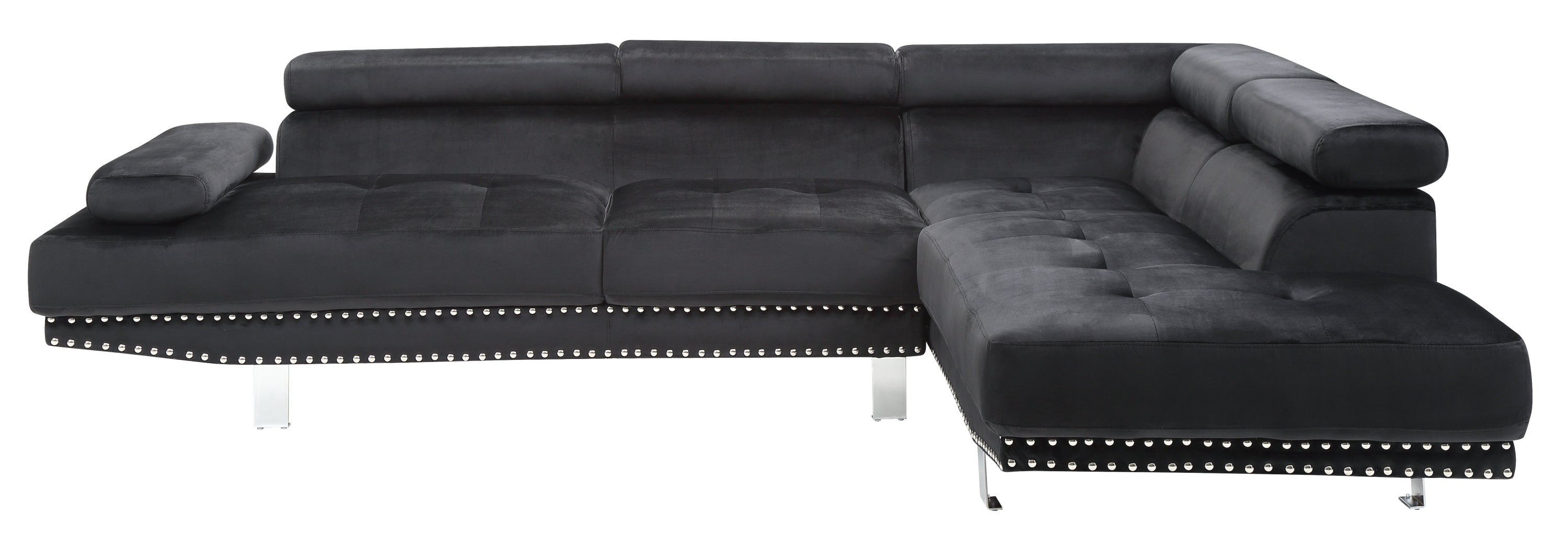 Black Sectional Sofa N713