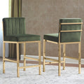 Green Velvet Counter Height Stools T323011