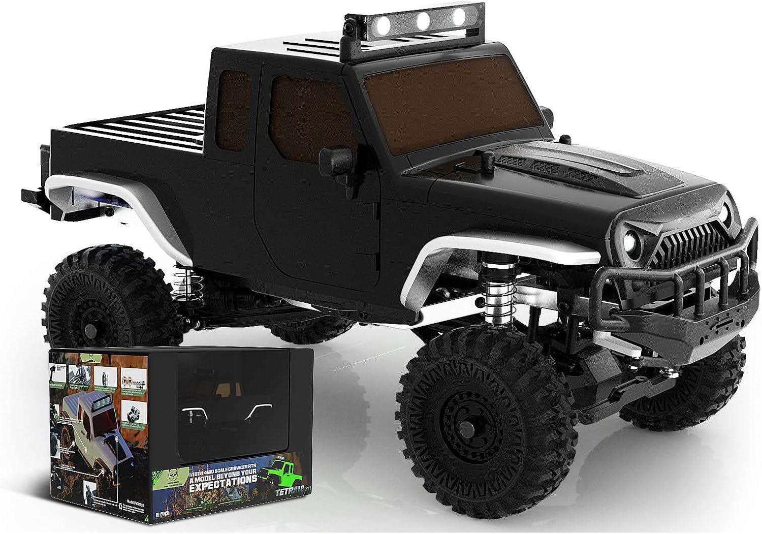 Gray 1/18 4WD RTR RC Rock Crawler Truck E145