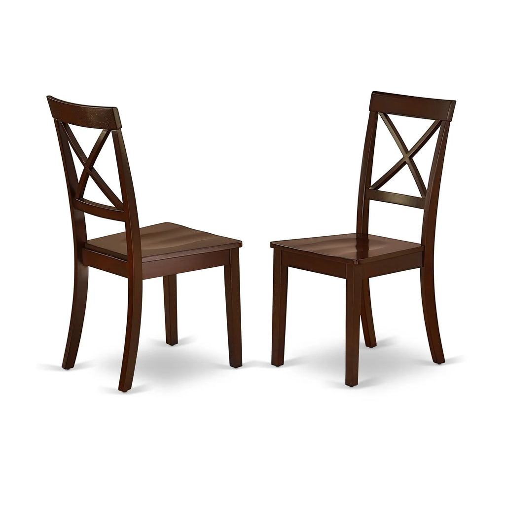 Black And Cherry Finish Wood Seat Chair I317