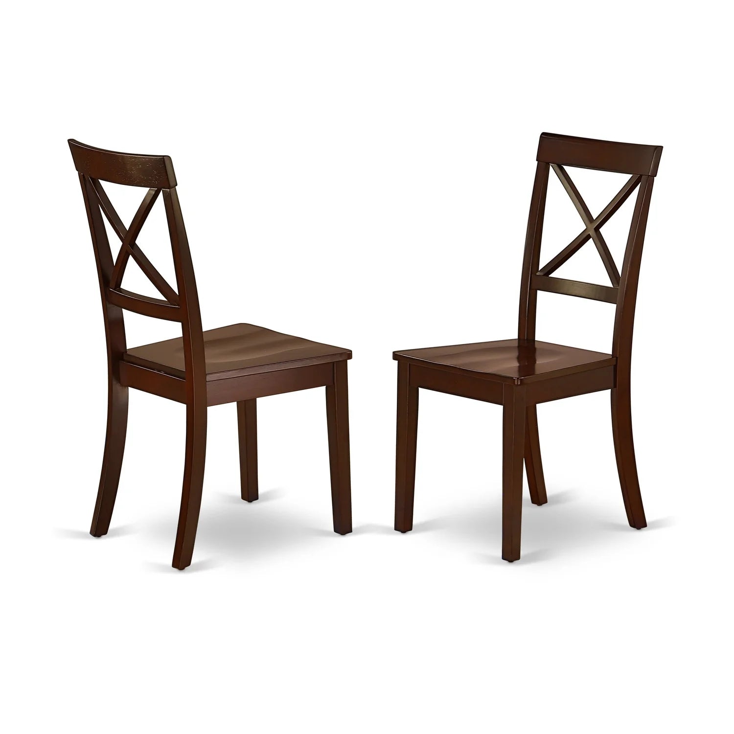 Black And Cherry Finish Wood Seat Chair I317