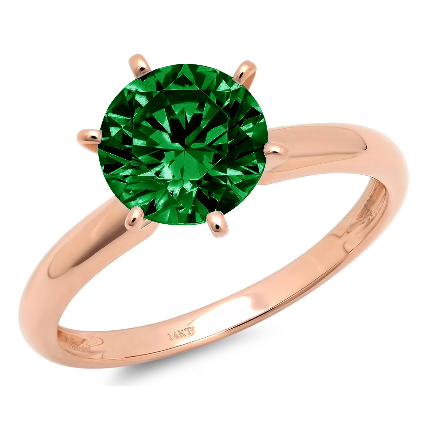 18K Rose Gold Solitaire Ring M253