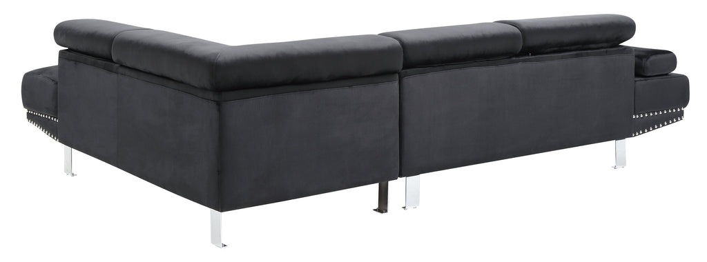 Black Sectional Sofa N713