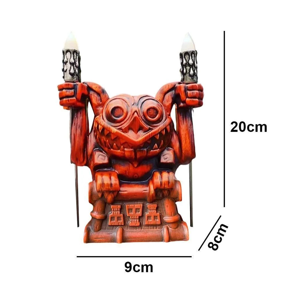 Hawaii Totem Tiki Figure Statue Torch Luminous Water Cup F392