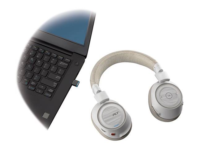 White Bluetooth Wireless Over-Ear Headphones with Mic N180