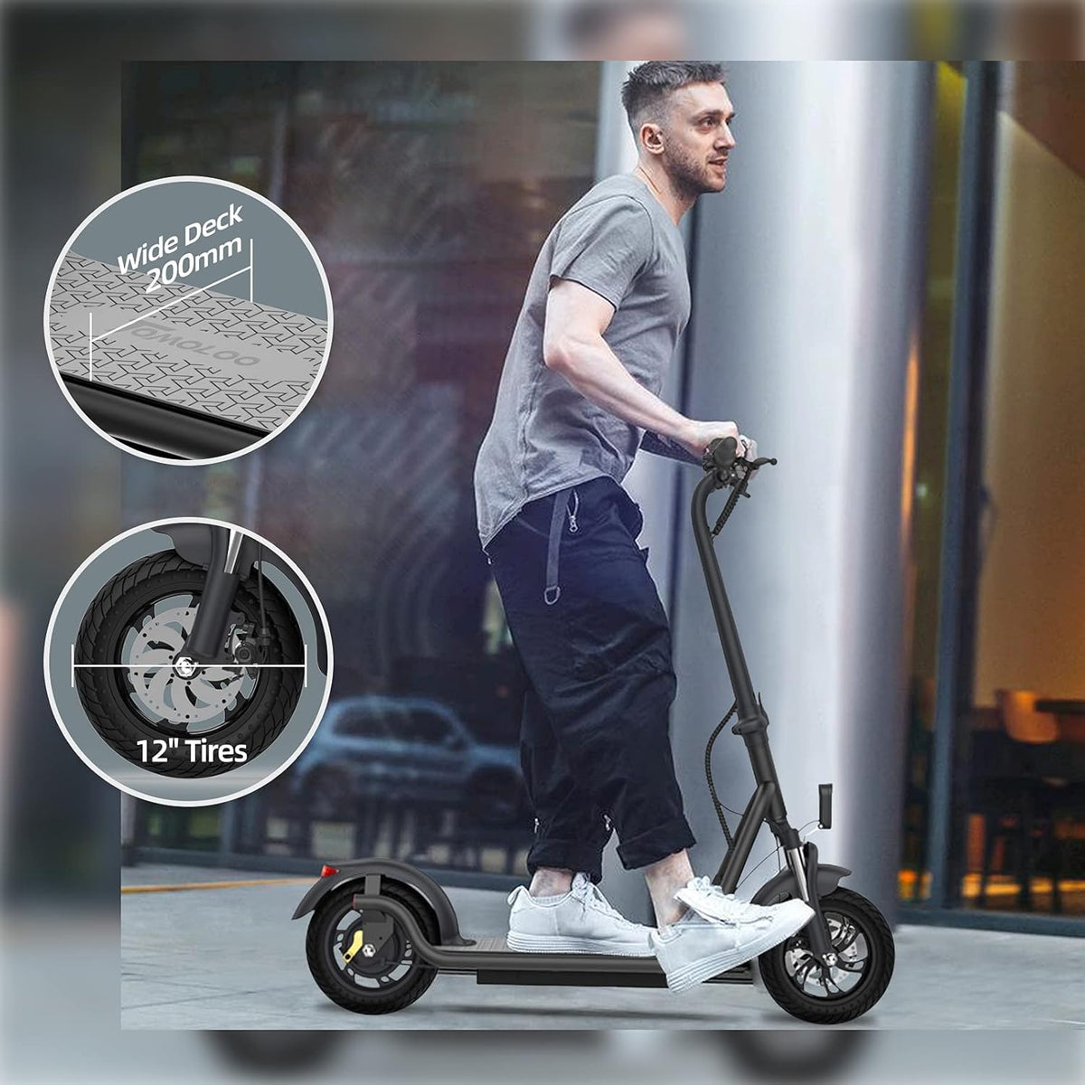 12-inch Pneumatic Tire Foldable All-Terrain Electric Scooter U1181