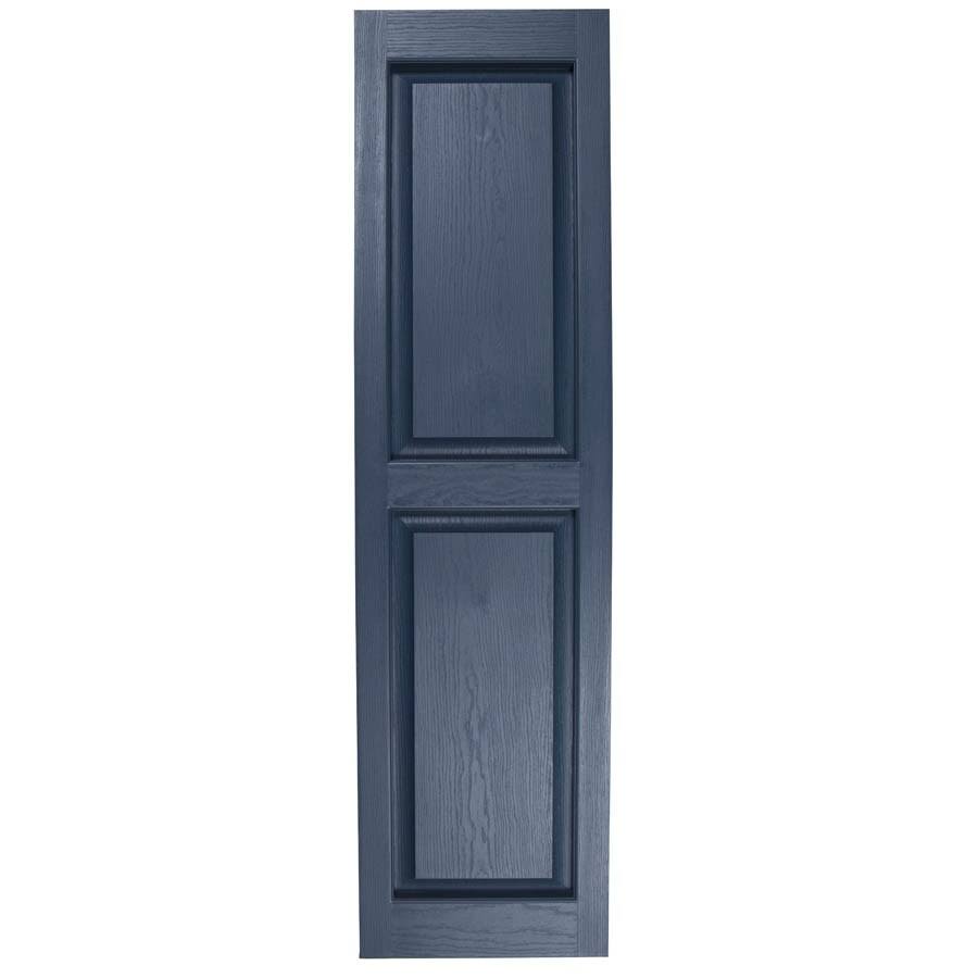 2-Pack 14.5-in W x 74.5-in H Midnight Blue Raised Panel Vinyl Exterior Shutters J68286