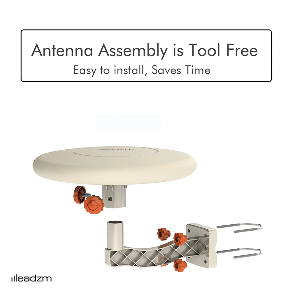 White Indoor Outdoor TV Antenna with 40ft Wire P3751