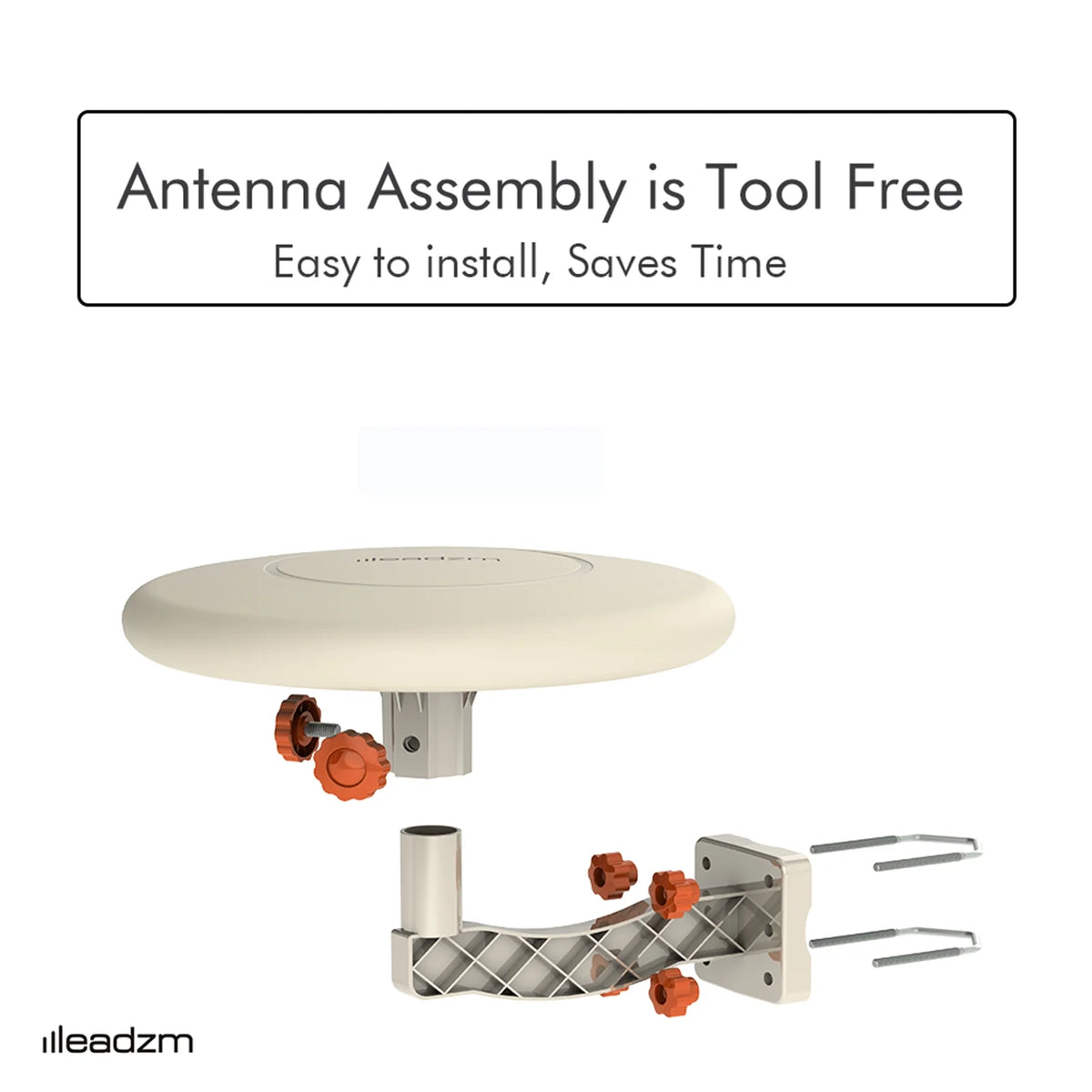White Indoor Outdoor TV Antenna with 40ft Wire P3751