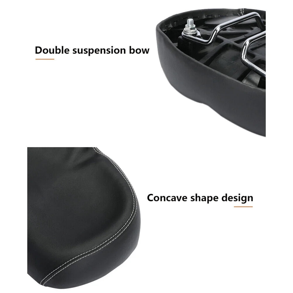 Black Sport Extra Wide Bicycle Seat Cushion R7663