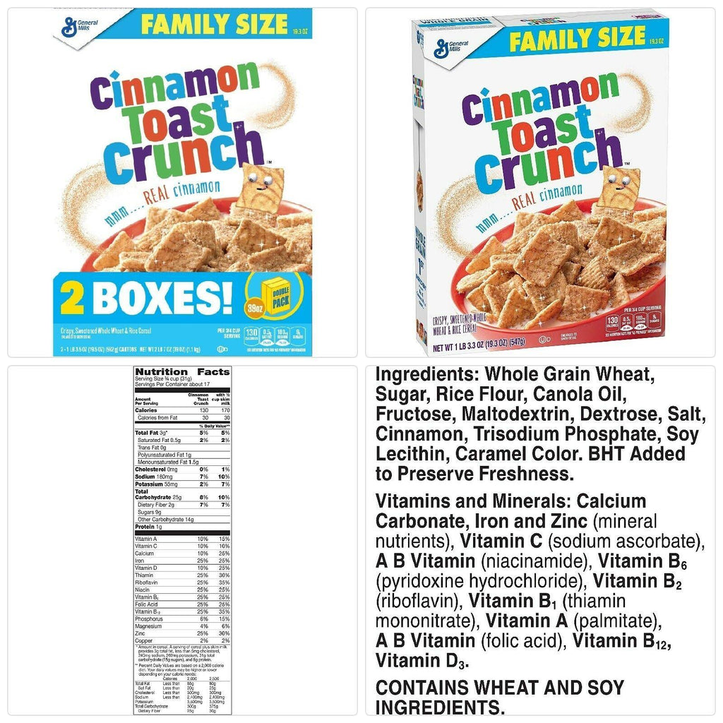 Cinnamon Toast Crunch Cereal, 2 Boxes - 38.6 oz M11808