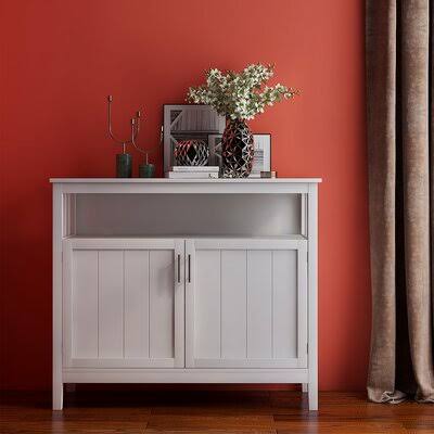 White Kitchen Storage Sideboard and Buffet Server Cabinet I371725