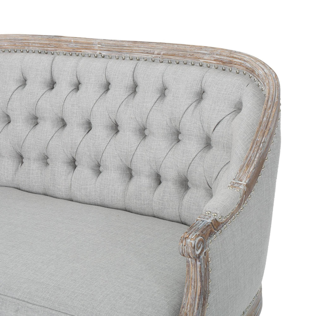 Tufted Loveseat Light Gray U88370