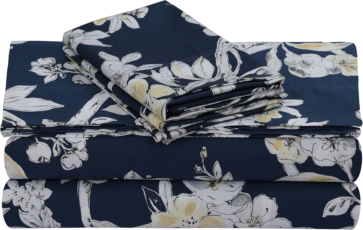Cal King Cotton Printed Sheet Set C405