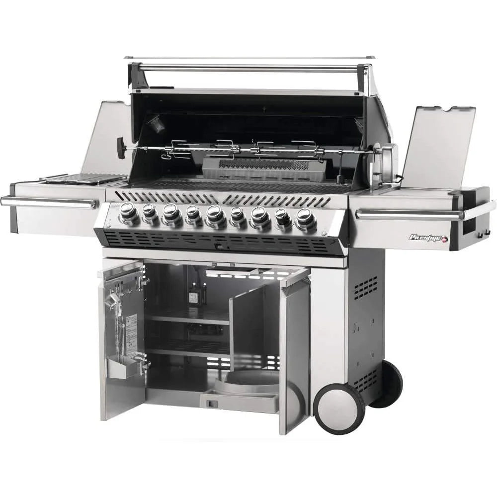 Propane Outdoor Grill with 5 Burners and Grill Cover Black S154