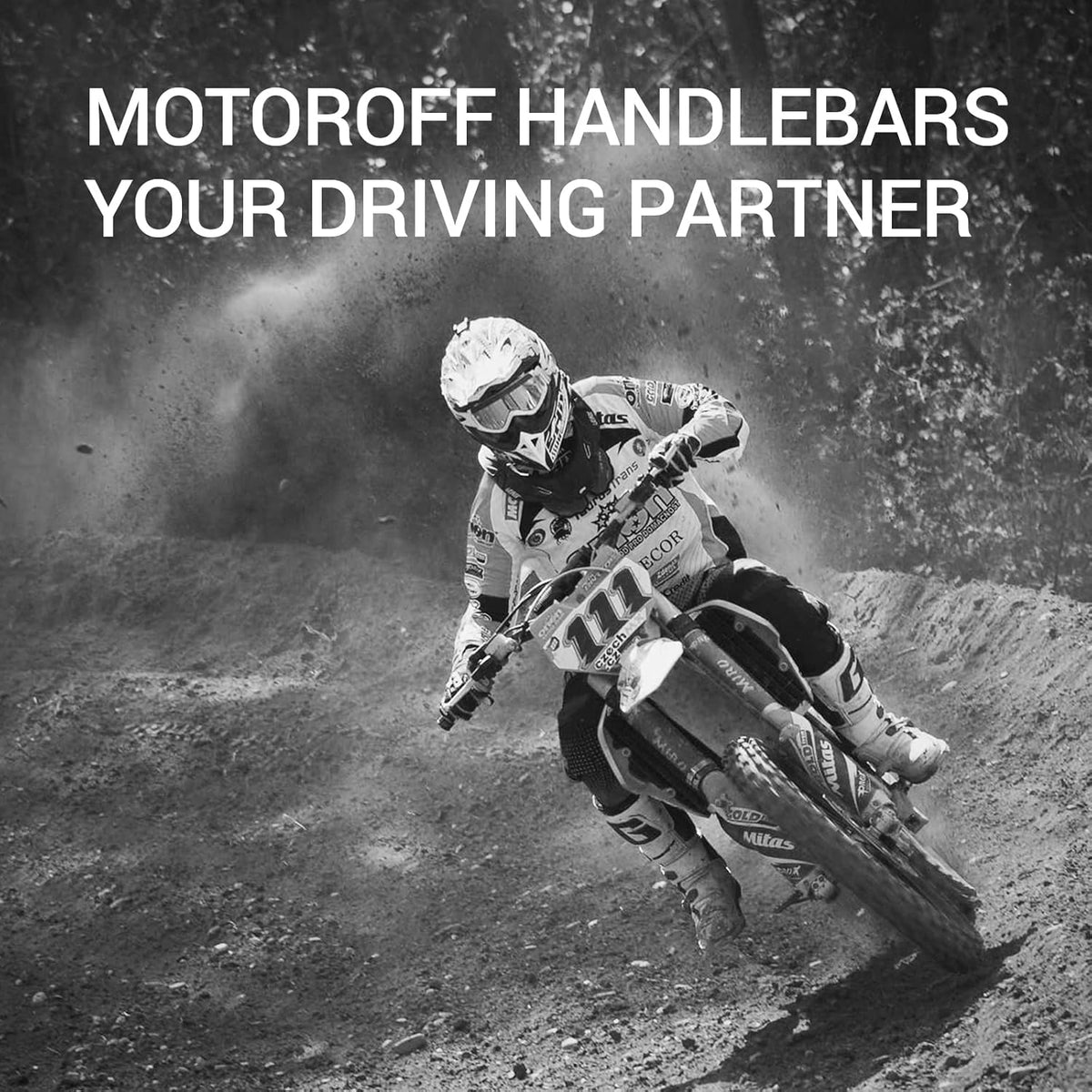 1 1/8" 28mm Handlebars 4 Pcs with Bar Pad, Universal Grips, Handlebar Brackets (Black) Pack of 2 T149291
