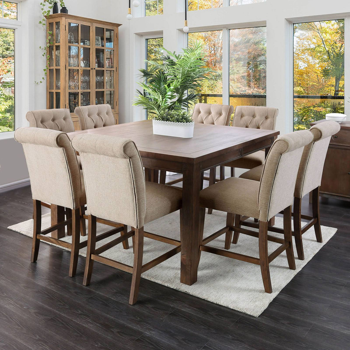 Rustic Oak Counter Ht. Table F411665