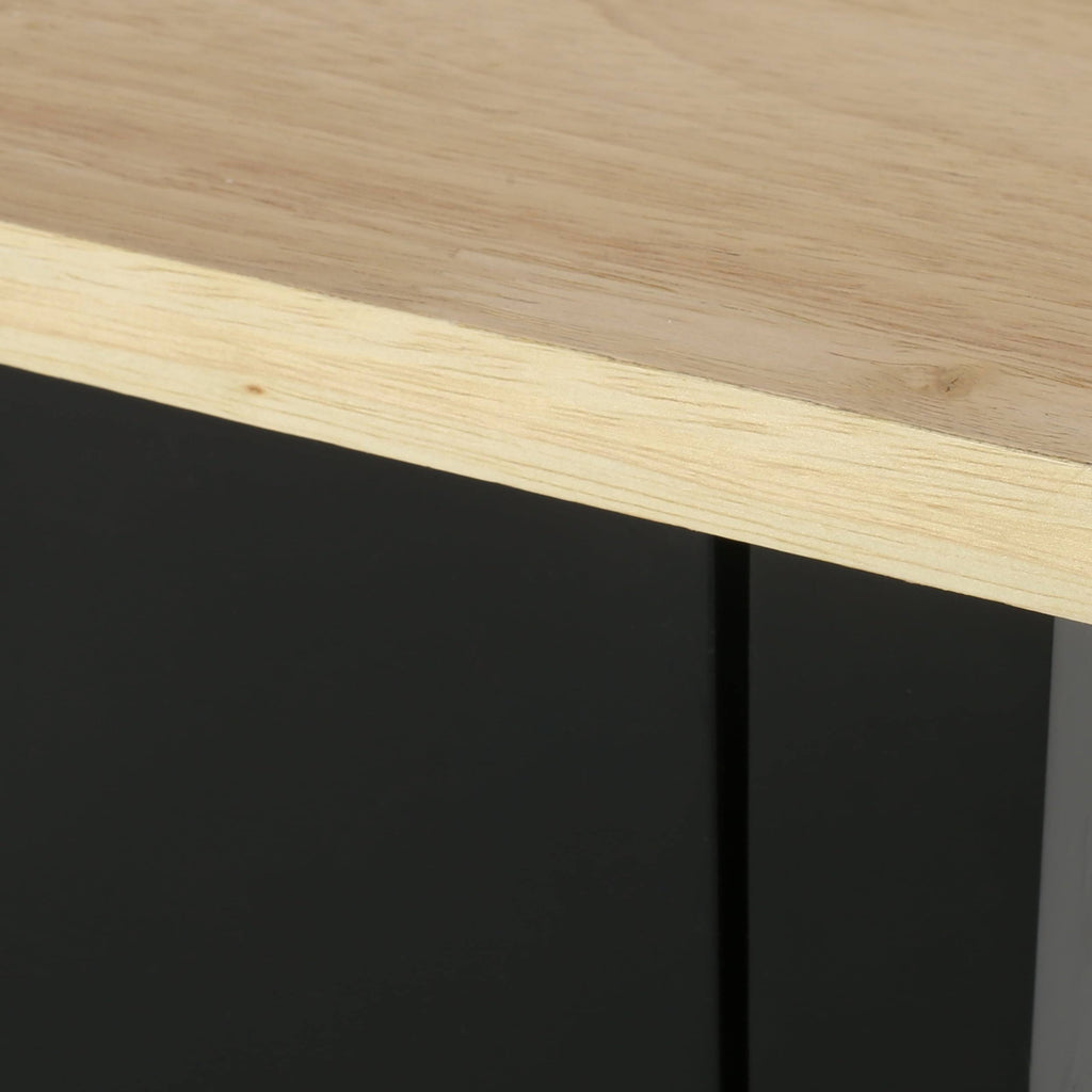 Natural + Black Kitchen Cart U847473