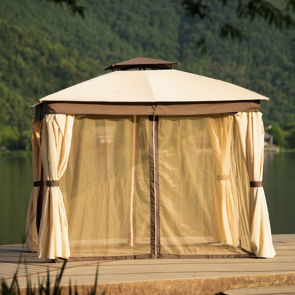 Outdoor Patio Gazebo Canopy with Soft Top H6417