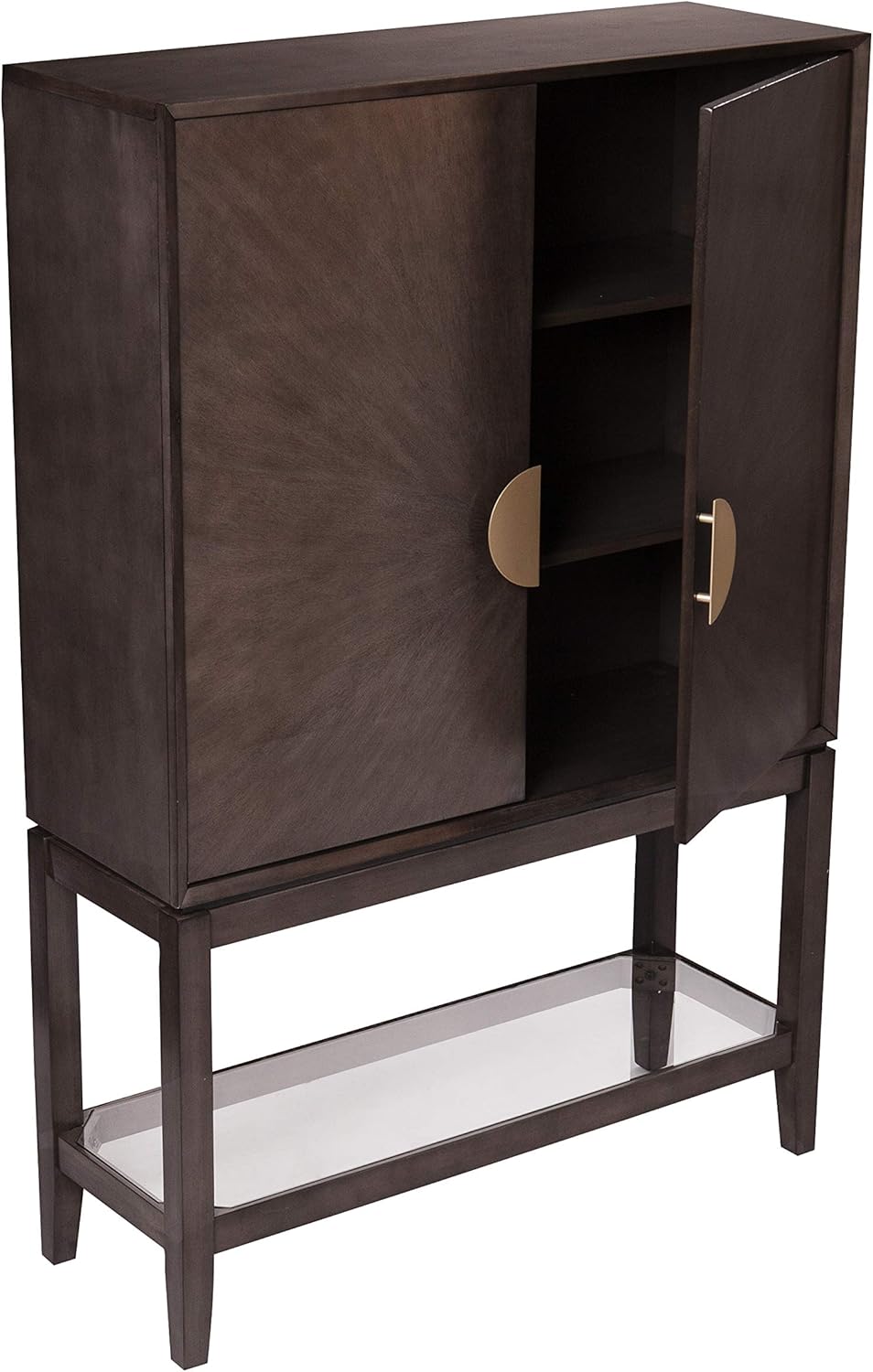 Gray Storage Hutch Bar Cabinet U366732