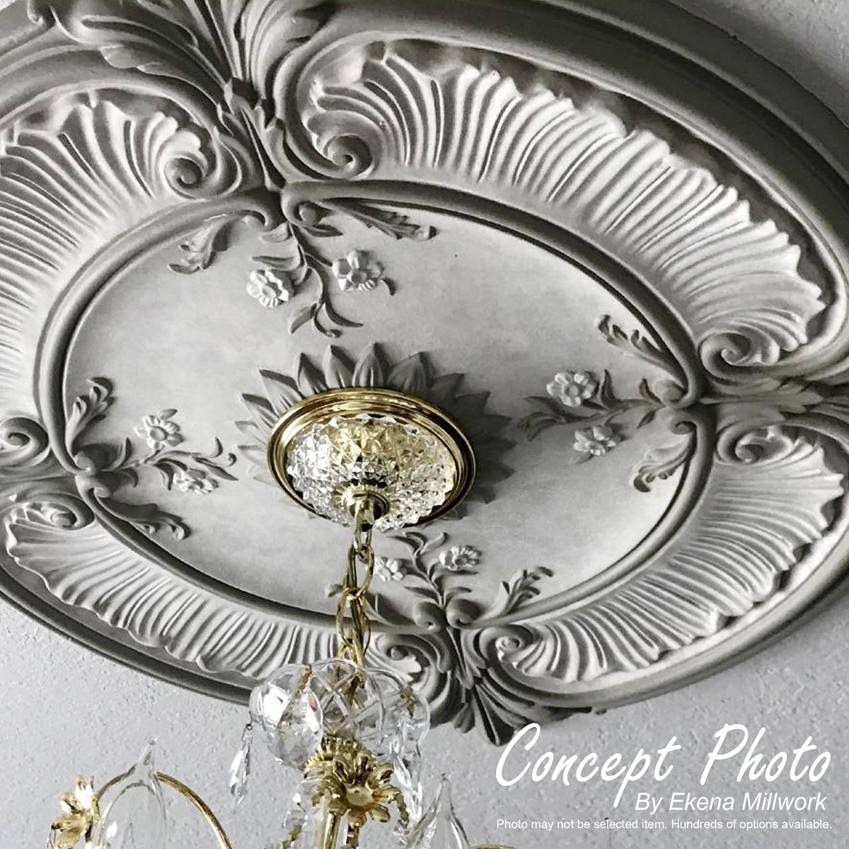 Hand-Painted Gold Ceiling Medallion L921444