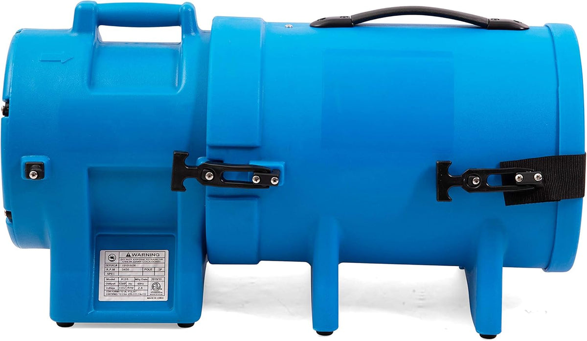 Plastic Compaxial Blower with 25' Ducting and Canister Assembly (8inch) T797