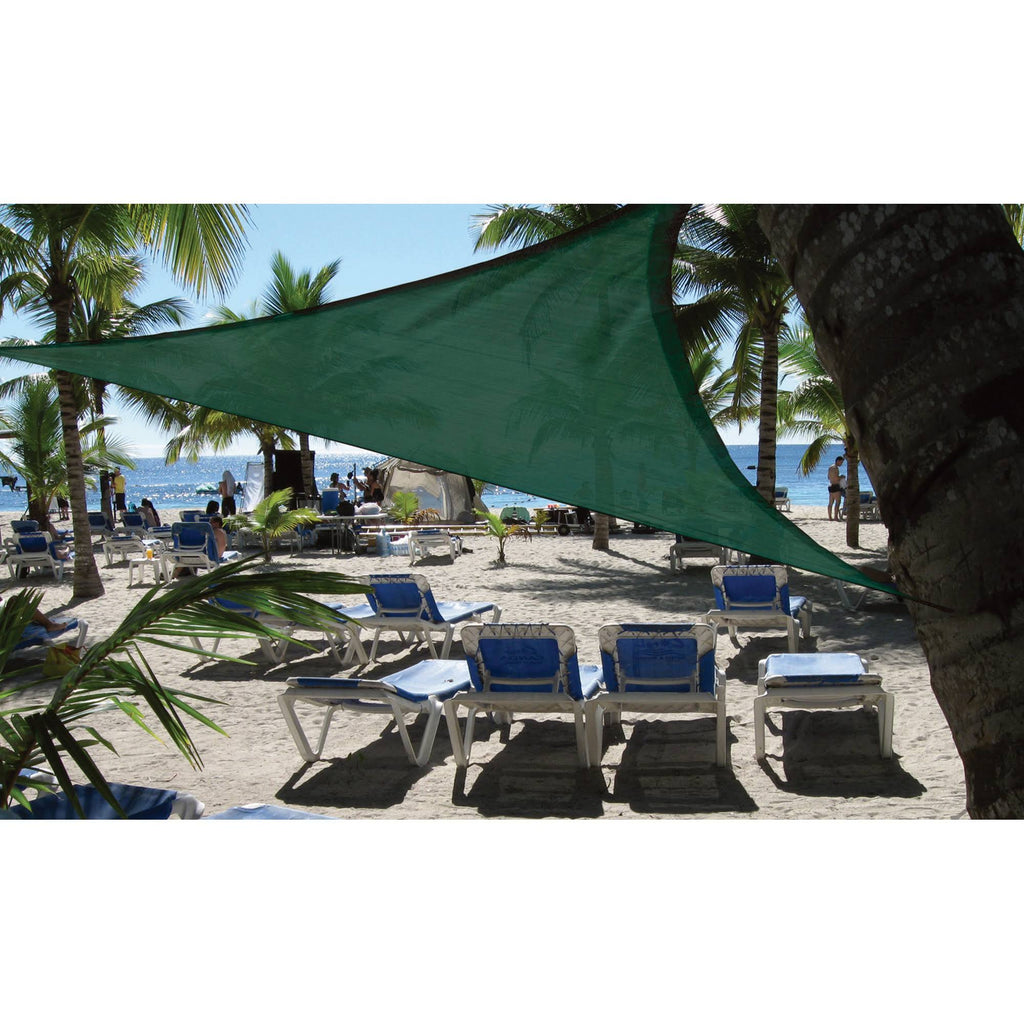 Triangle Sun Shade Sail, 16-Feet, Evergreen X346396