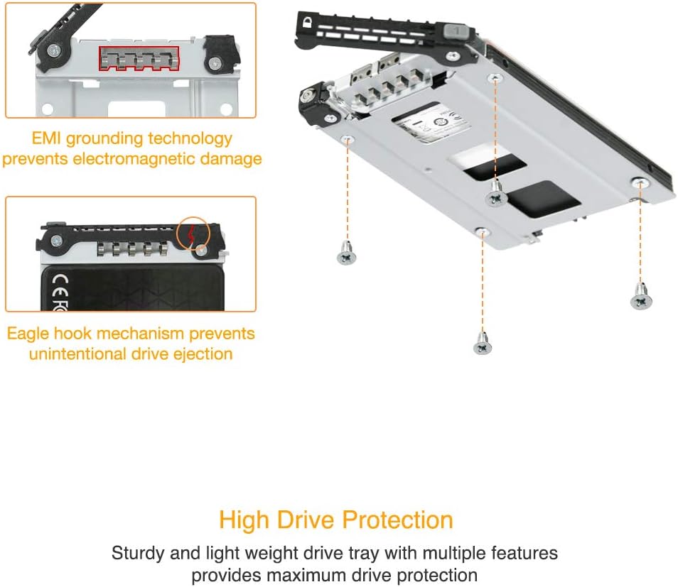 8 Bay 2.5 SATA HDD & SSD Backplane Cage with Locking Trays O797854