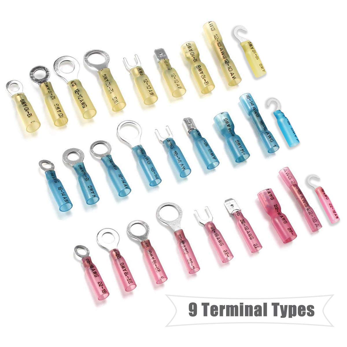 810PCS Heat Shrink Connectors Kit F520571