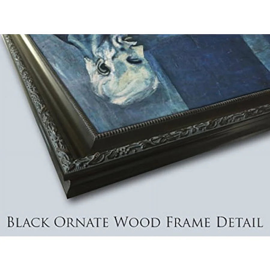 Aspens Panel II 11x18 Black Ornate Wood Framed Art Print Y133212