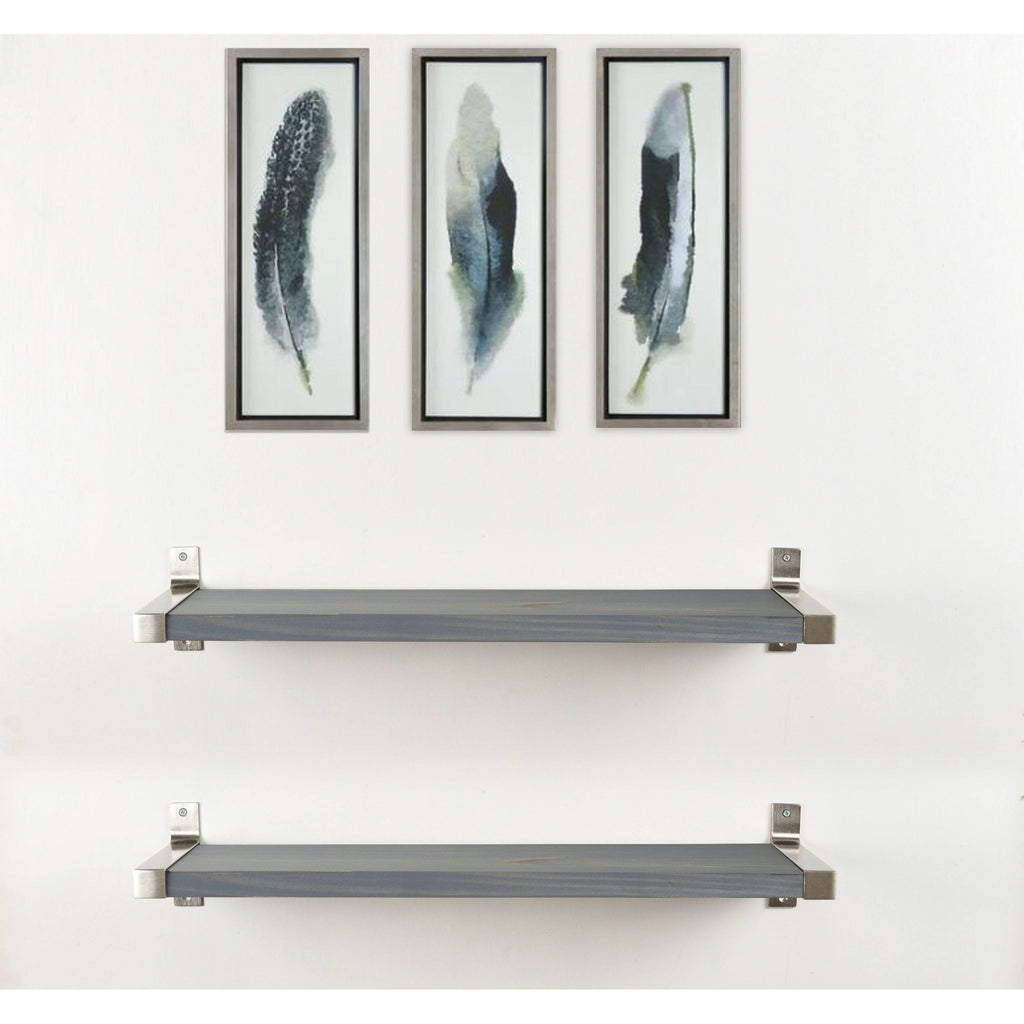 Ebony 2-Piece Wall Shelf Set C46936