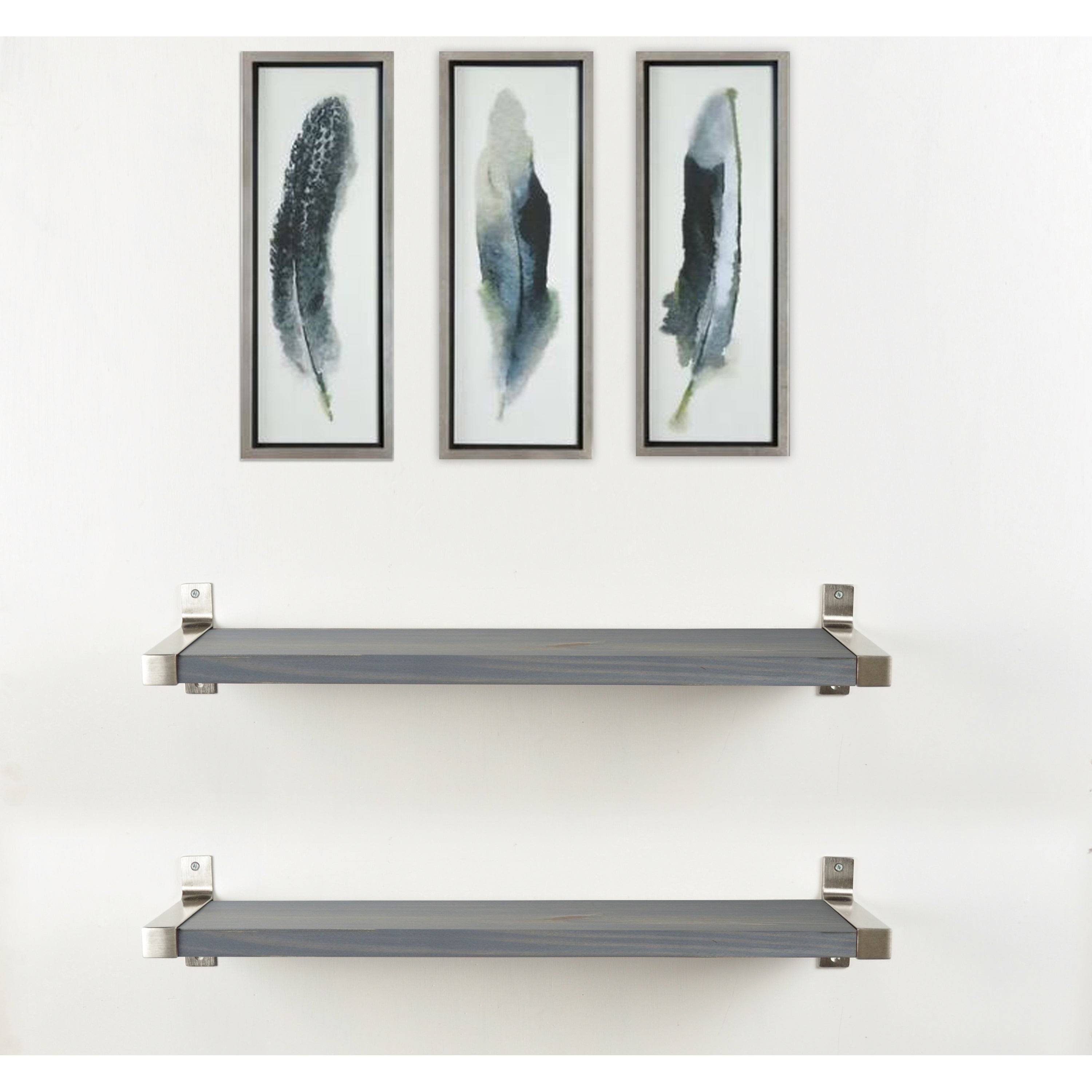 Ebony 2-Piece Wall Shelf Set C46936