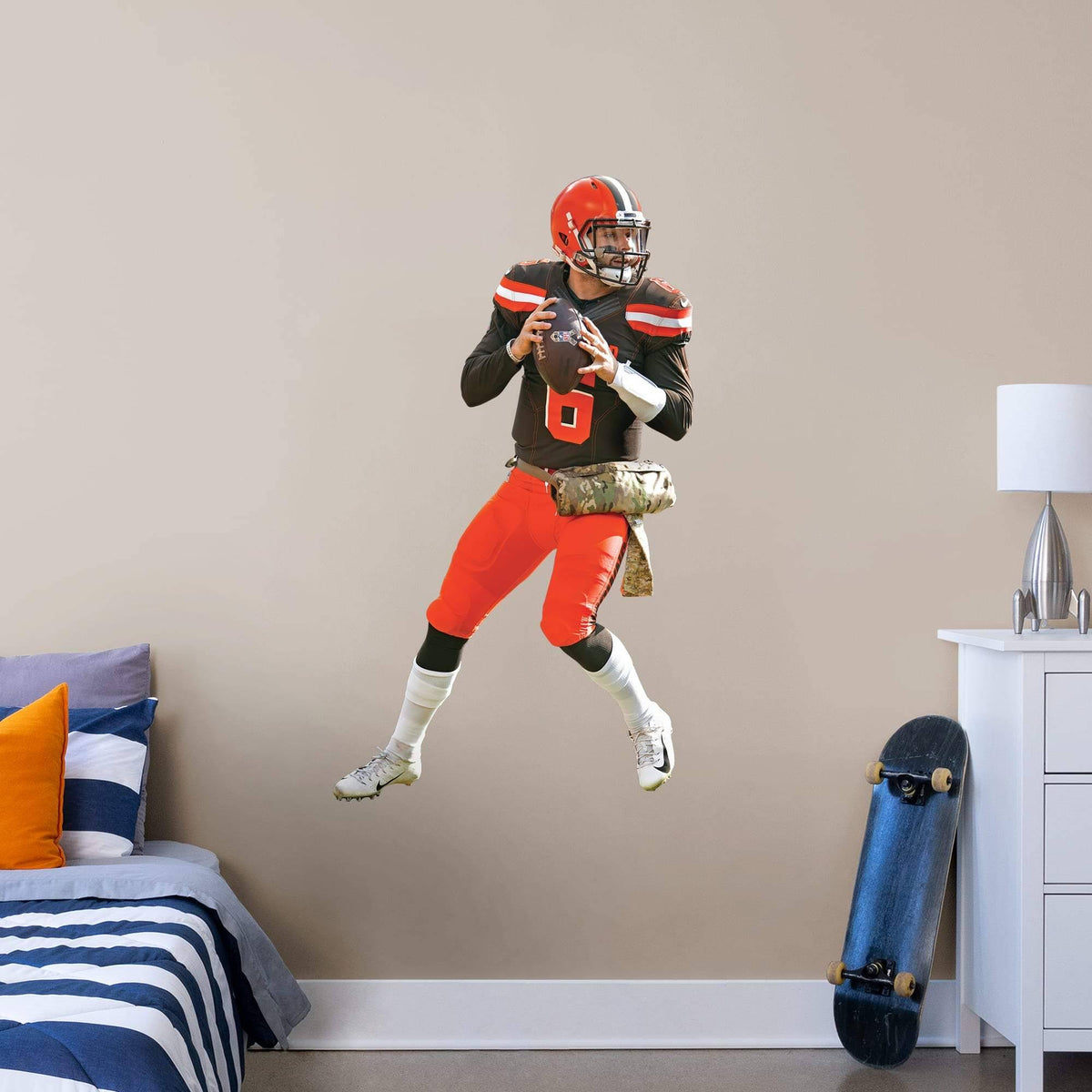 Officially Licensed NFL Removable Wall Decal Giant Athlete + 2 Wall Decals D7446