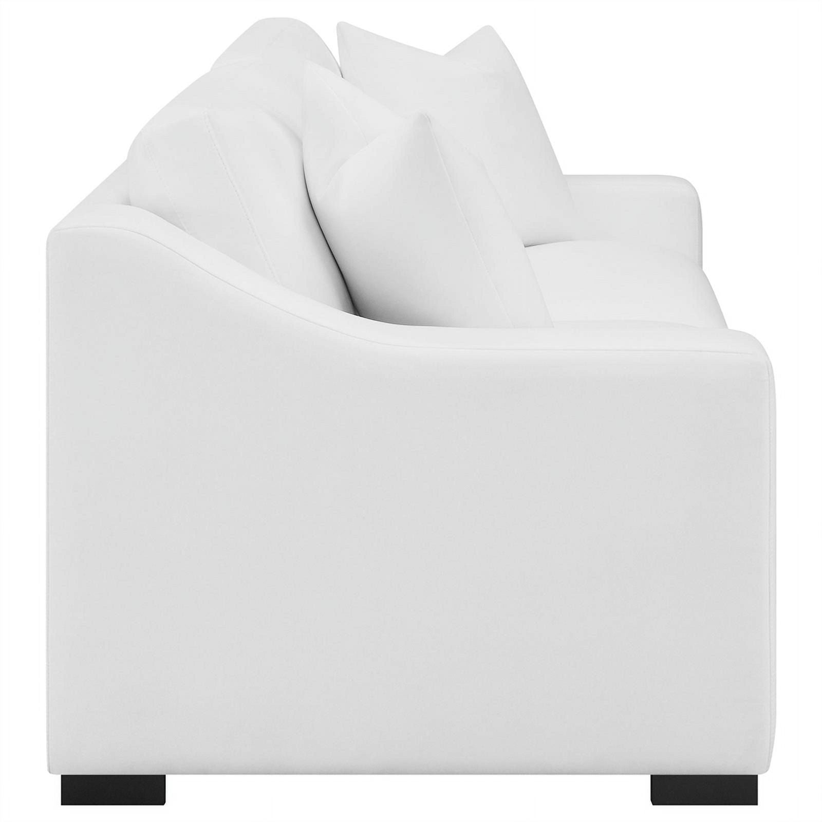 2-piece White Fabric Upholstered Living Room Set E74376