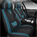 Blue & Black Car Seat Covers Full Set T6089