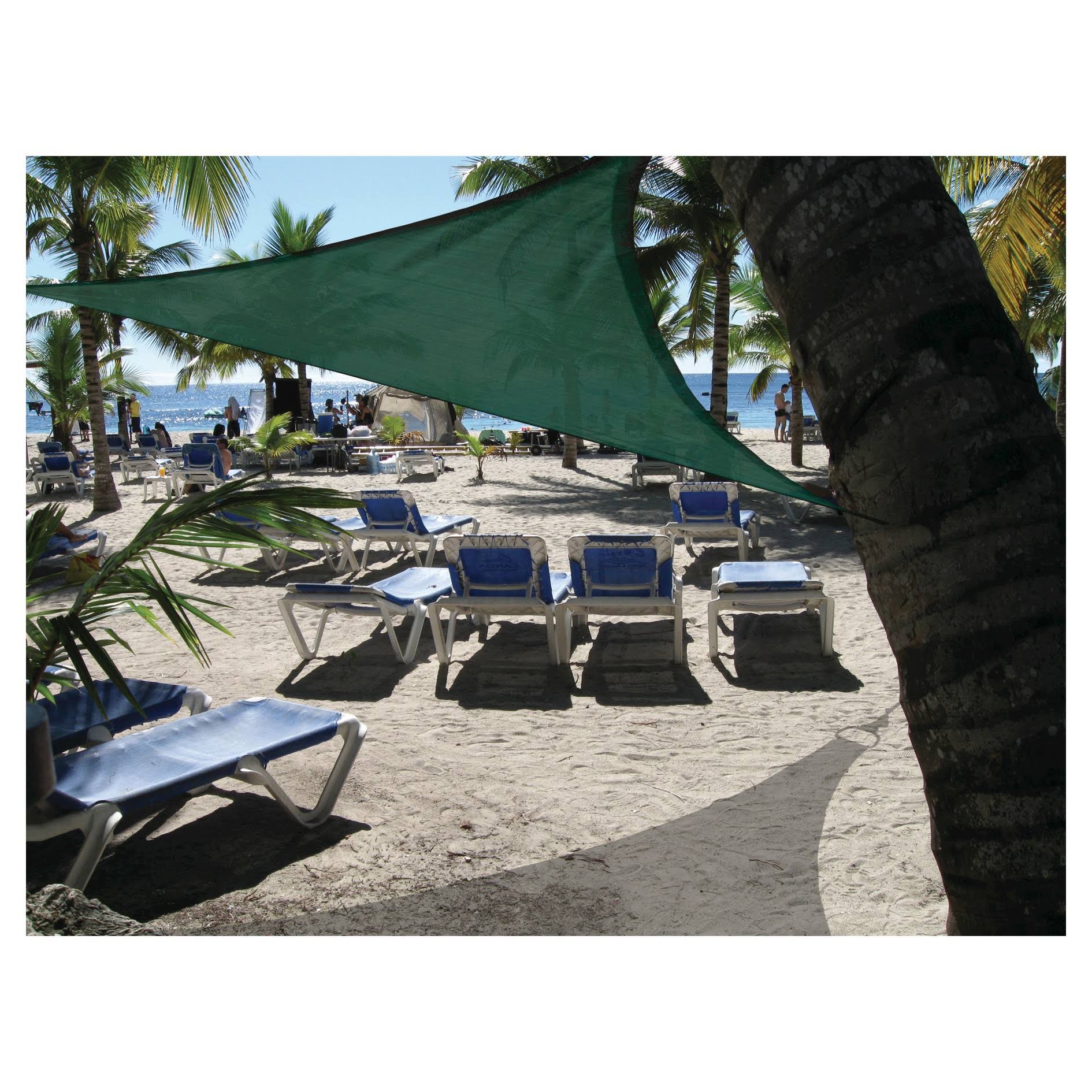 Triangle Sun Shade Sail, 16-Feet, Evergreen X346396