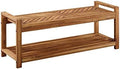 Brown Acacia Wood Patio Storage Bench O533770