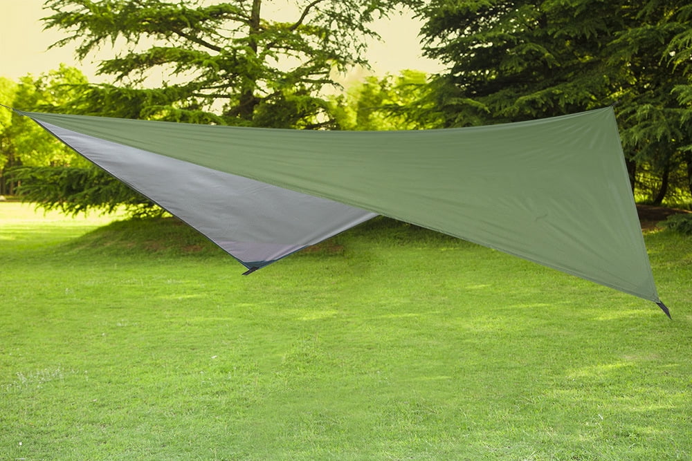 Green Nylon Camping Hammock with Mosquito Net X130728