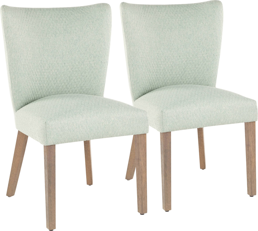 Green Fabric Dining Chair Set of 2 B5568