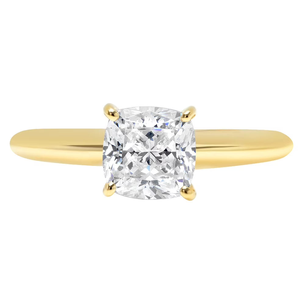 18K Yellow Gold Solitaire Engagement Ring C4898