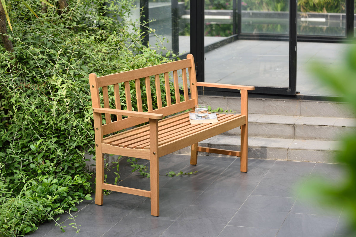 Teak Finish Bench T75248