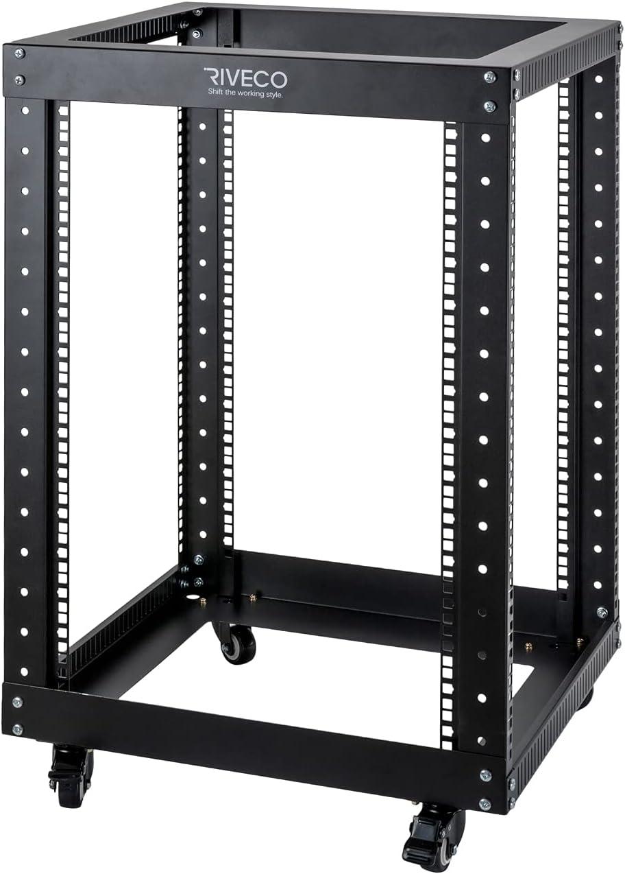 12U Open Frame 19-inch Server Rack with Casters F866