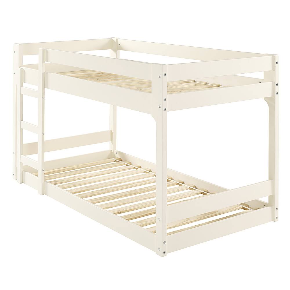 White Solid Wood Twin Over Twin Bunk Bed M359